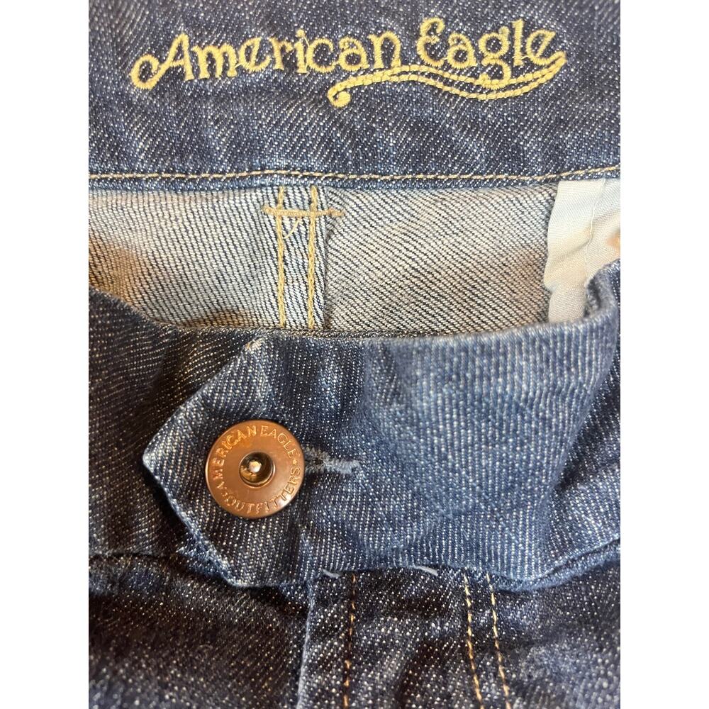 American Eagle Y2K dark wash flare jeans, size 14. - Picture 3 of 5